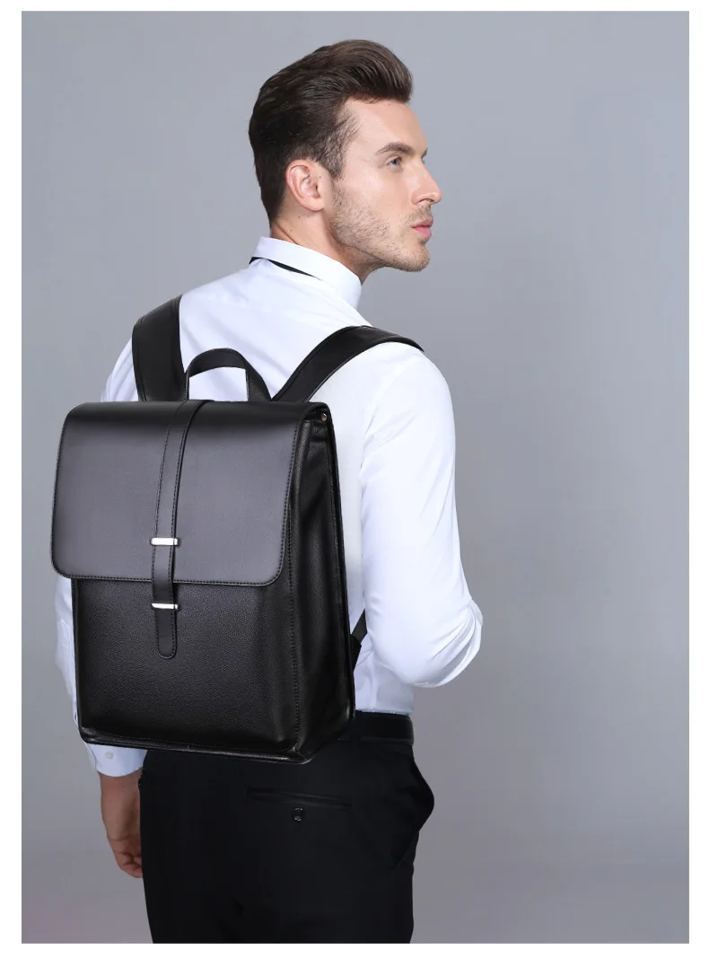 Новые модные рюкзаки из натуральной кожи высокого качества из натуральной кожи, мужской Корейский студенческий рюкзак для мальчика, деловая сумка для ноутбука 16 дюймов