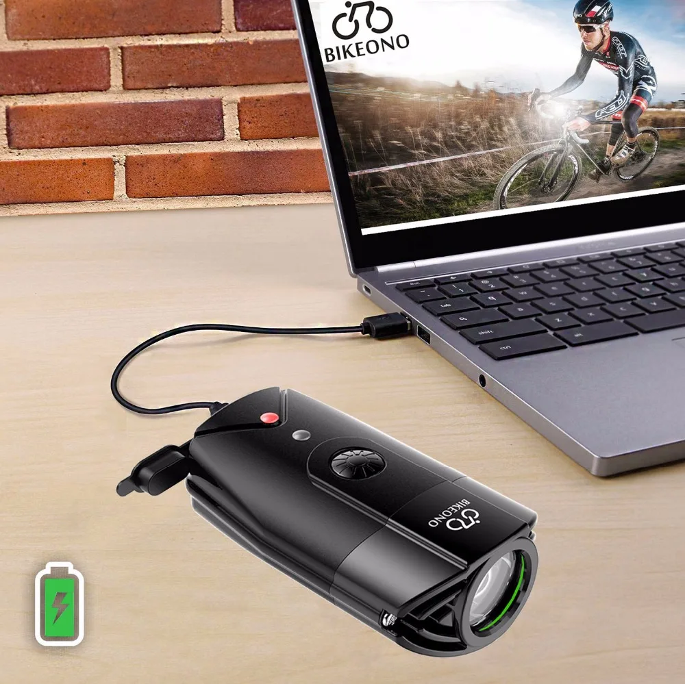 Велосипедный светодиодный фонарь BIKEONO 1200 лм задний зарядка через USB велосипедный