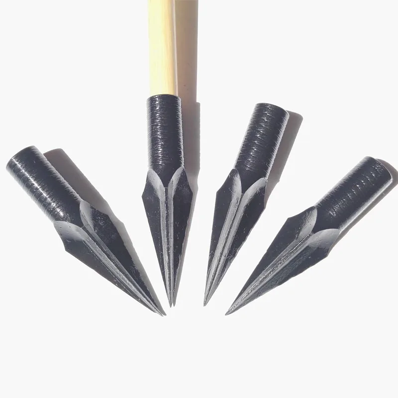 3pk/6pk Black Hunting Arrowheads Alloy Steel Traditional Broadheads