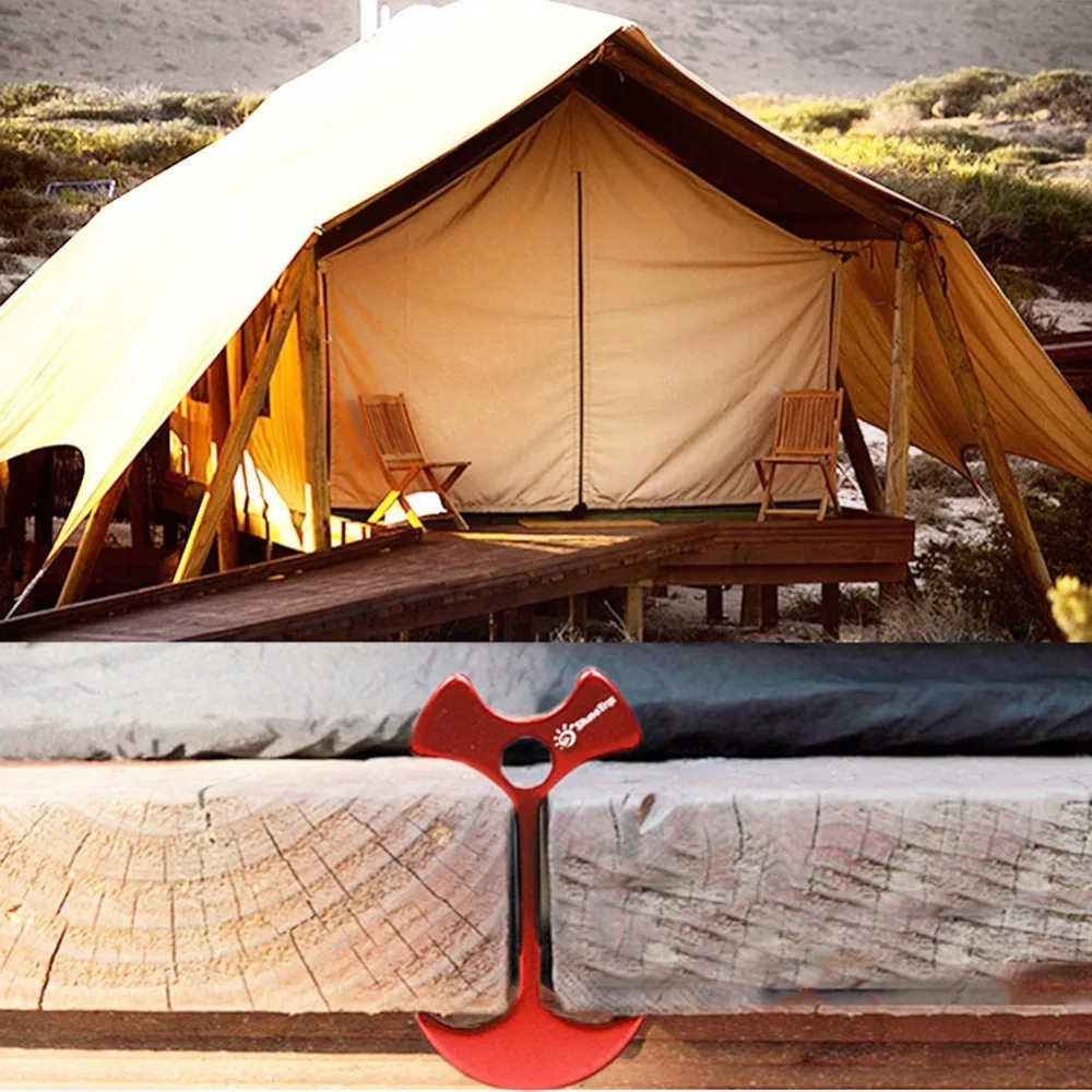 

4pcs Floor Nail Carpas Fiestas Wedding Tent Peg Path Deck Camp Wind Rope Anchor Chains Linked Herringbone Nails Outdoor Tool