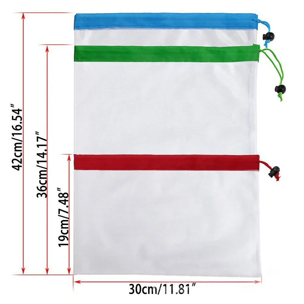 

12pcs Reusable Mesh Produce Bags Washable Eco Friendly Bags for Grocery Shopping Storage Fruit Vegetable Toys Sundries 5.15