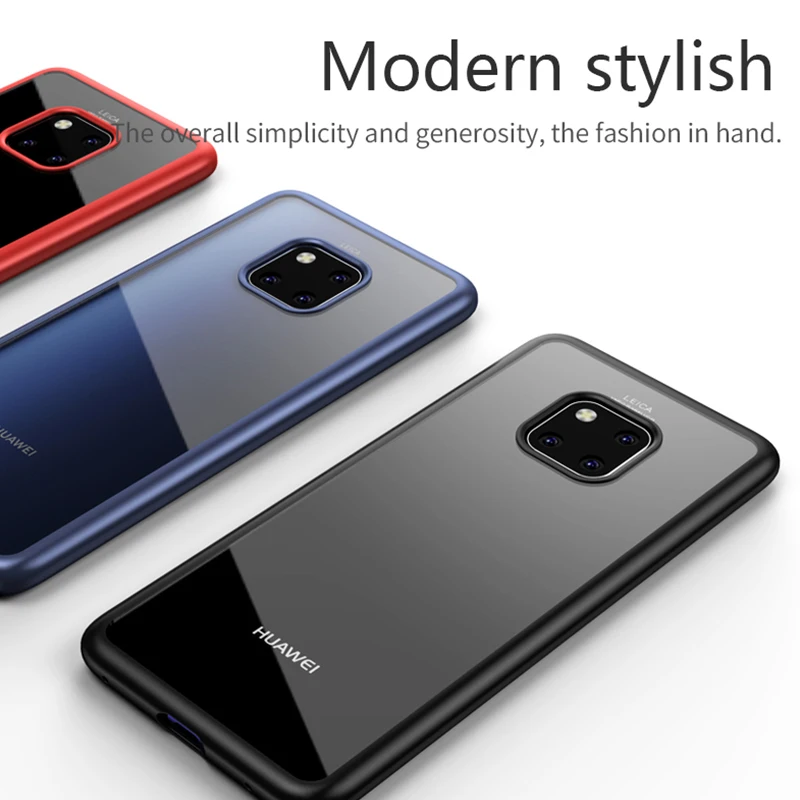 Чехол для Huawei Mate 20 IPAKY Lite Прозрачная Жесткая задняя крышка из ТПУ + ПК гибридный