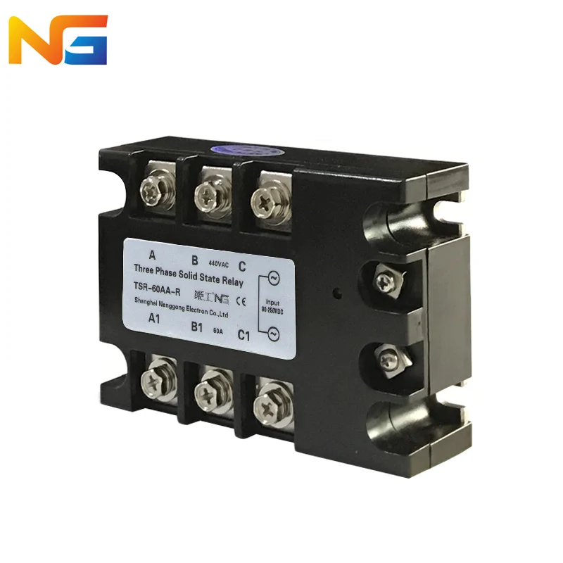 

NG TSR-60AA-R solid state relay three phase AC control AC 60A 80A 100A full isolation 90-250VAC ARM microcontroller