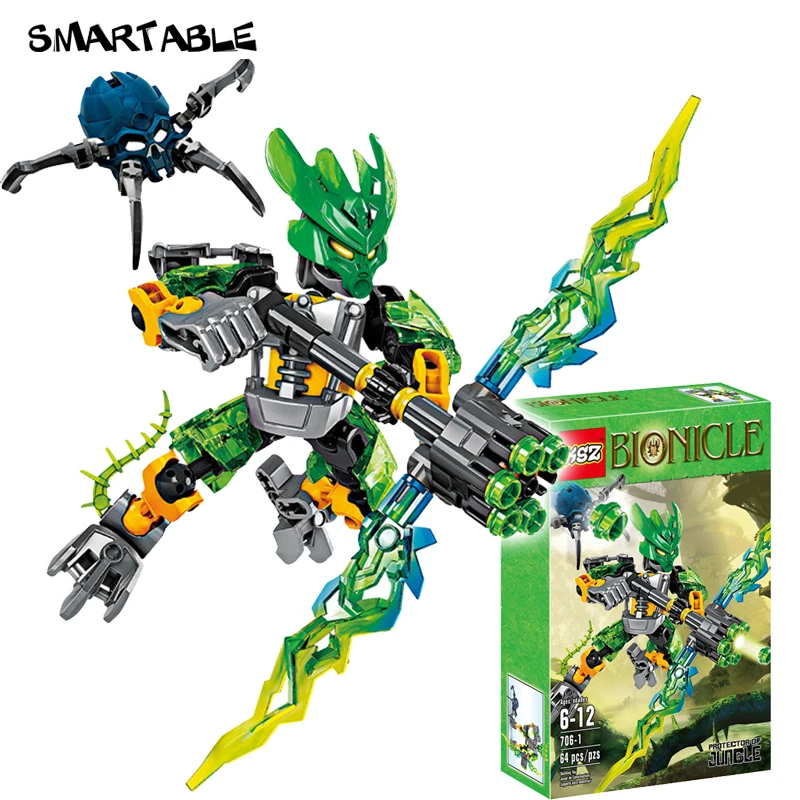 Умный набор строительных блоков BIONICLE Protector Of Jungle + Master of Lewa игрушки для мальчиков