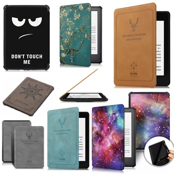 

Flip Stand Smart Cover Soft TPU Leather Case Magnet Shell Funda Capa For Amazon Kindle 2019 658 10th 6" eReader Coque +Film +Pen