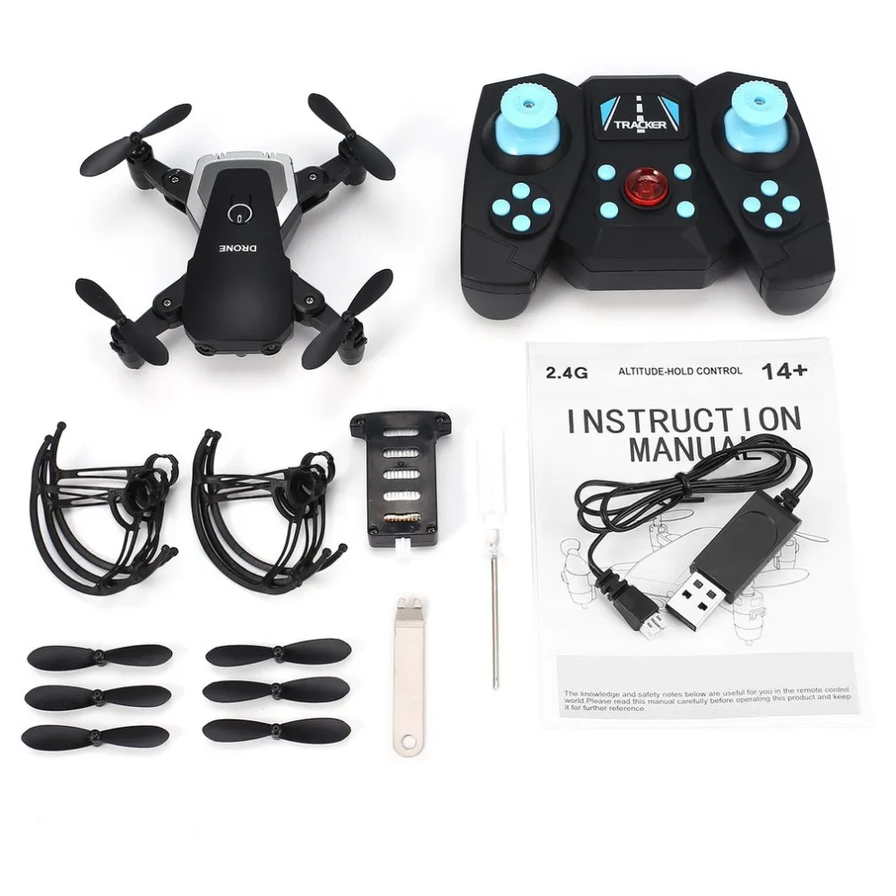 

RC Quadcopter Drone Kit 2.4Ghz Mini Pocket Foldable Drone Aircraft Altitude Hold 1 Key Return Headless Mode 3D Flip LED Control