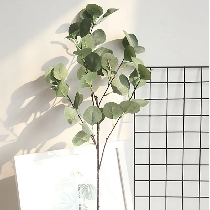 5 шт. моделирование эвкалипта лист завод Свадебный дом отель дорога свинец стены украшения высококлассные