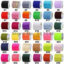 Atacado 100m/spool 0.8mm cor da mistura náilon preto chinês knotting macrame cabo trançado diy beading shamballa linha de corda
