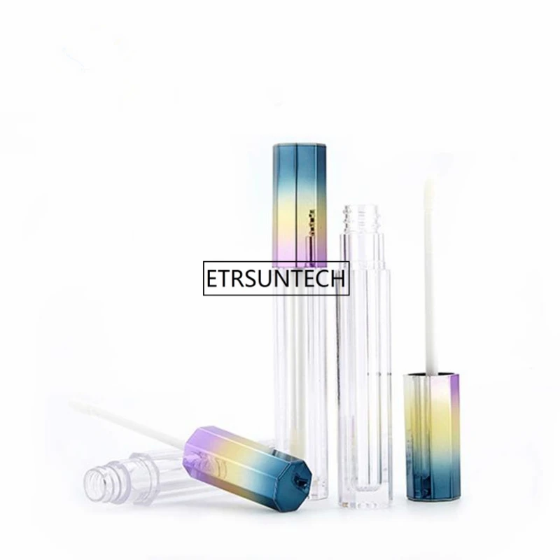 

30pcs Empty Clear lip gloss tube 5ML Lip gloss container with gradient color cap F2478