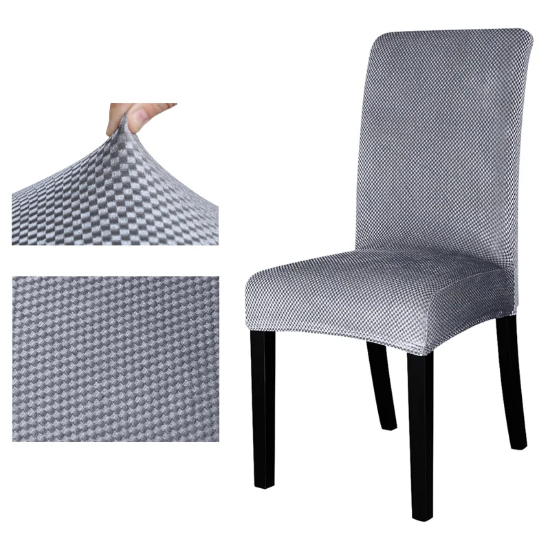 Жаккардовый узор универсальный чехол для стула стрейч Чехлы для стула протектор чехол для отеля обеденный банкет украшение дома - Цвет: Grey