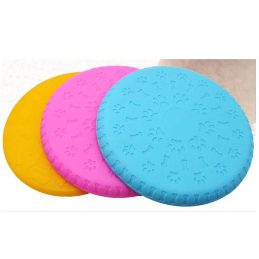 

Hateli Dog Flying Disc Biting Dog Toy Soft Pet Training Dog Toy Rubber Products