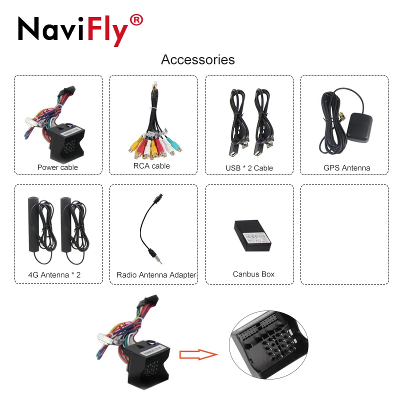 Perfect NaviFly 2 din 7 inch Android car dvd player for SKODA Octavia 2009-2013 car multimedia player gps navigation 2G RAM 4G SIM Card 5