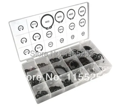 E type snap ring / 300PCS circlip Set opening block kits 300 + box/Opening | Обустройство дома