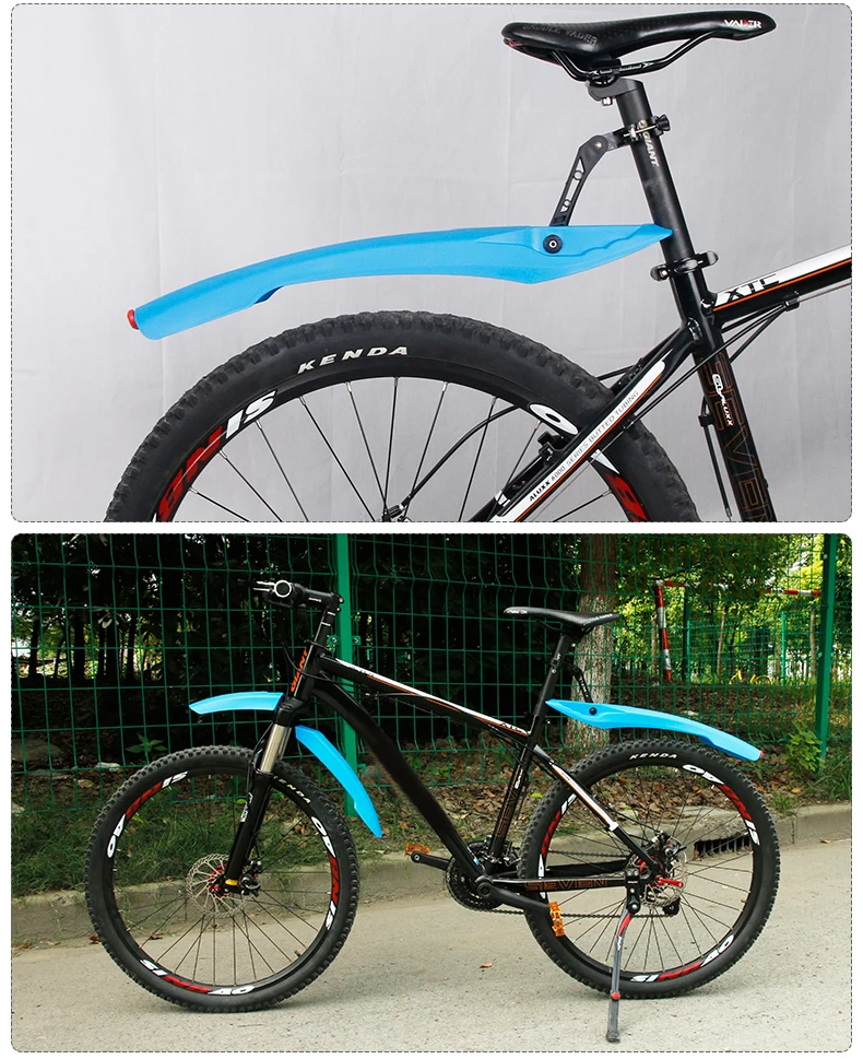 Deemount велосипед грязи Fender 24-27,5 дюймов велосипедный брызговик с светодиодный фонарь грязи крылья спереди/задние колеса Применение 1 пара