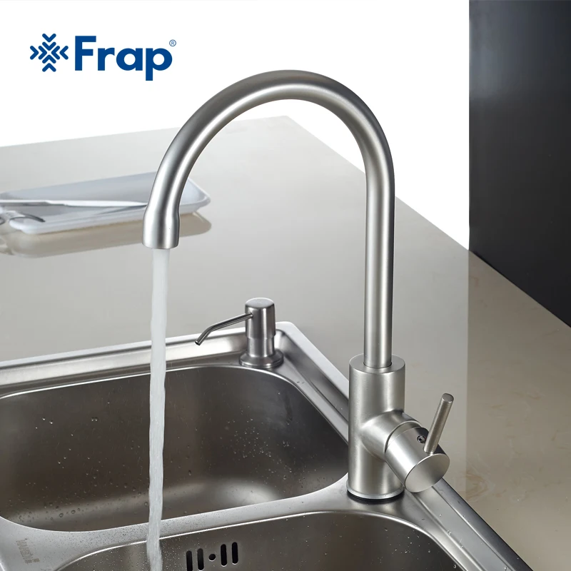 FRAP, Новое поступление, кран для кухонной раковины с горячей и холодной водой, алюминиевый кран-смеситель для воды, вращение на 360 градусов, YF40010
