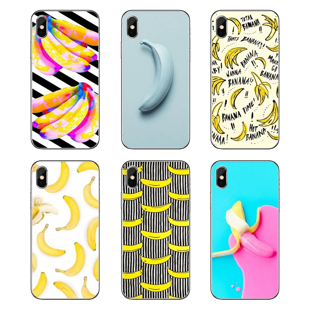 For Huawei Honor 8 8C 8X 9 10 7A 7C Mate 20 Lite Pro P Smart Plus Silicone Cover Bag Skeletons And Cute Bananas Pattern Print |