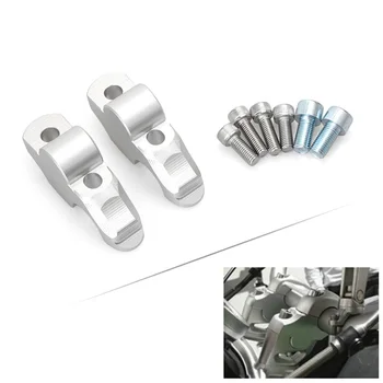 

For BMW R Nine T 2014 2015 2016 Motorcyc;e 28mm Riser Handlebar Higher Extend Adapter Silver