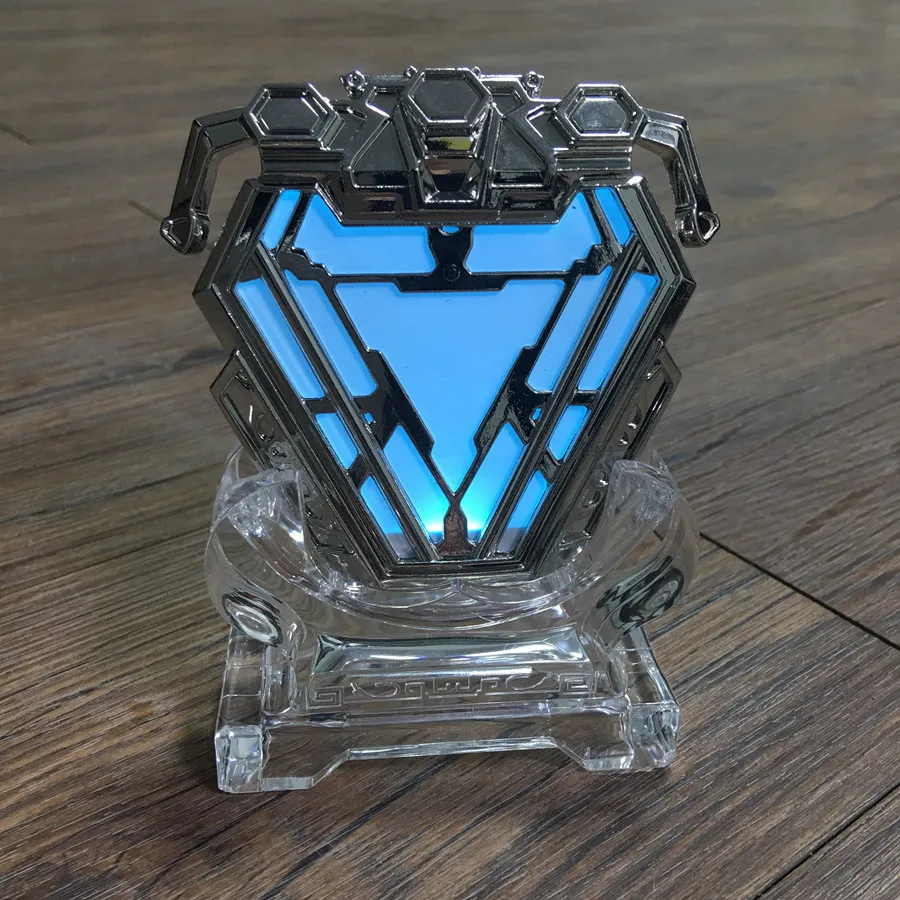 [Best] 1:1 масштаб Железный человек Mark 50 MK50 нано-костюм Arc Reactor светодиодный светильник фигурка модель игрушки переносной светильник на теле