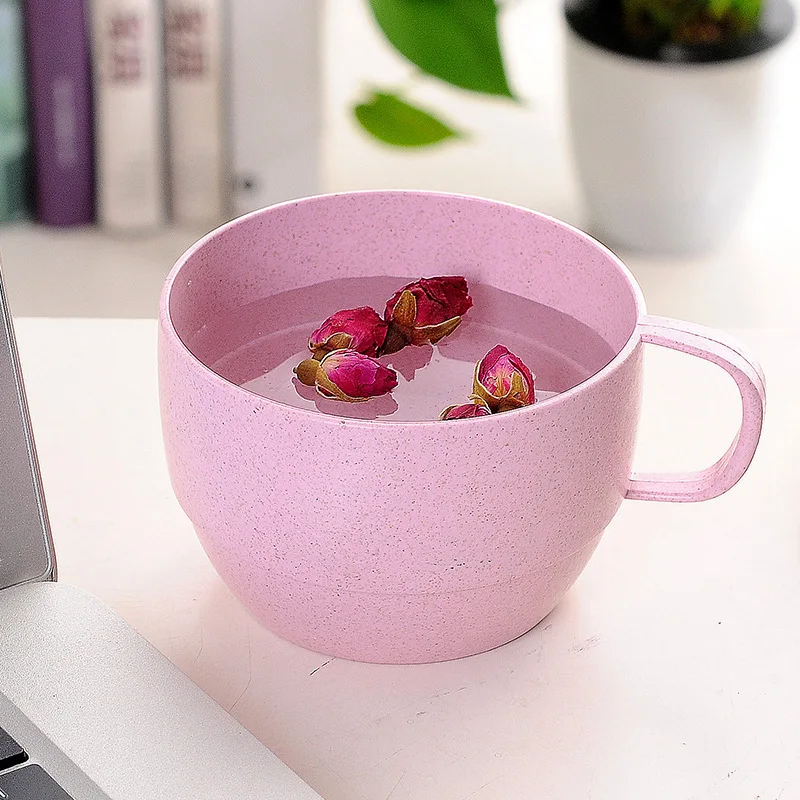 

Hot Office Milk Coffee Cup Eco-friendly Mouthwash Cups Wheat Straw kitchen Accessories Milk Tea Cup