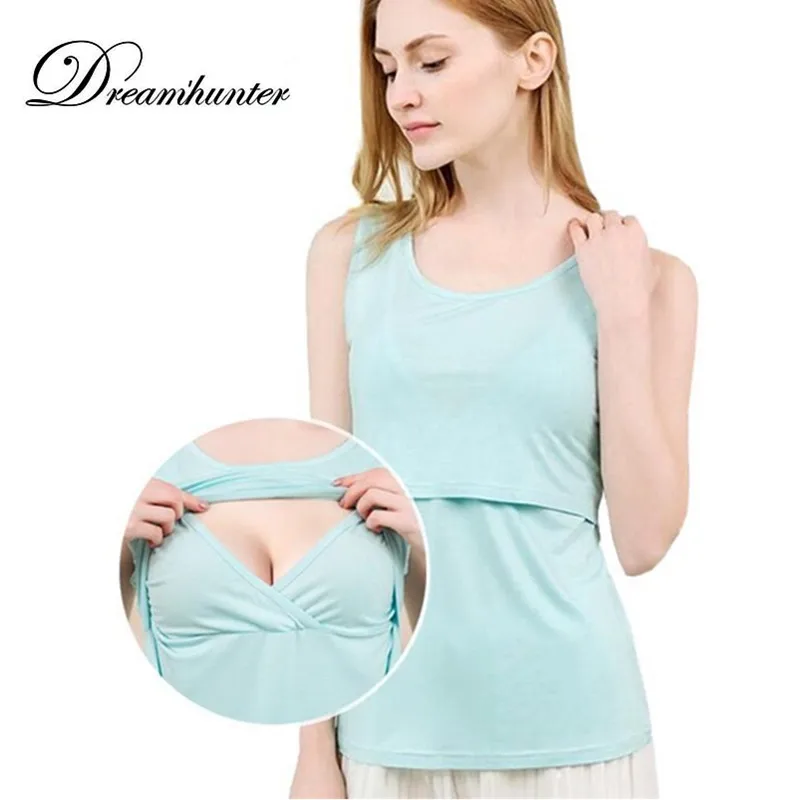 Эластичный модал кормящих топы лето кормление грудью жилет Одежда для беременных Для женщин для беременных Грудное вскармливание рубашки
