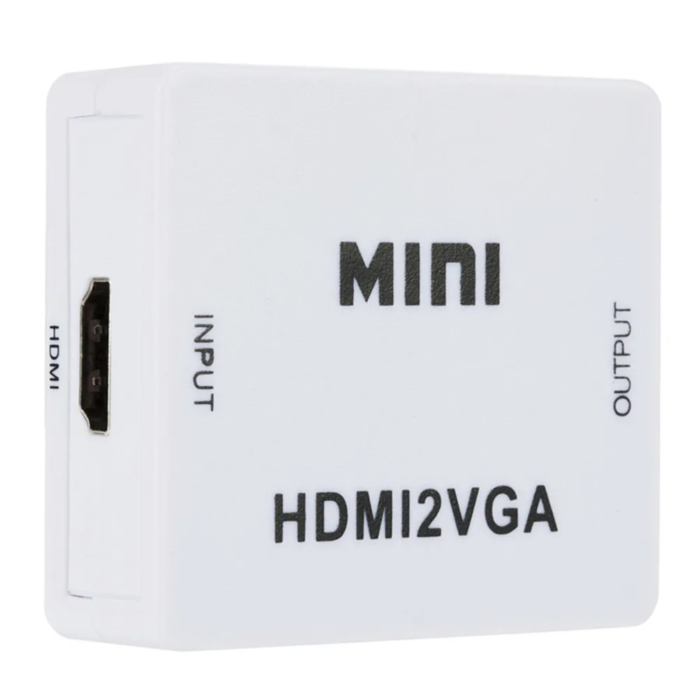 HD 1080 P Mini HDMI к VGA конвертер адаптер 3,5 мм Джек аудио Выход HDMI2VGA В комплект поставки входит адаптер для ноутбука к HDTV проектору