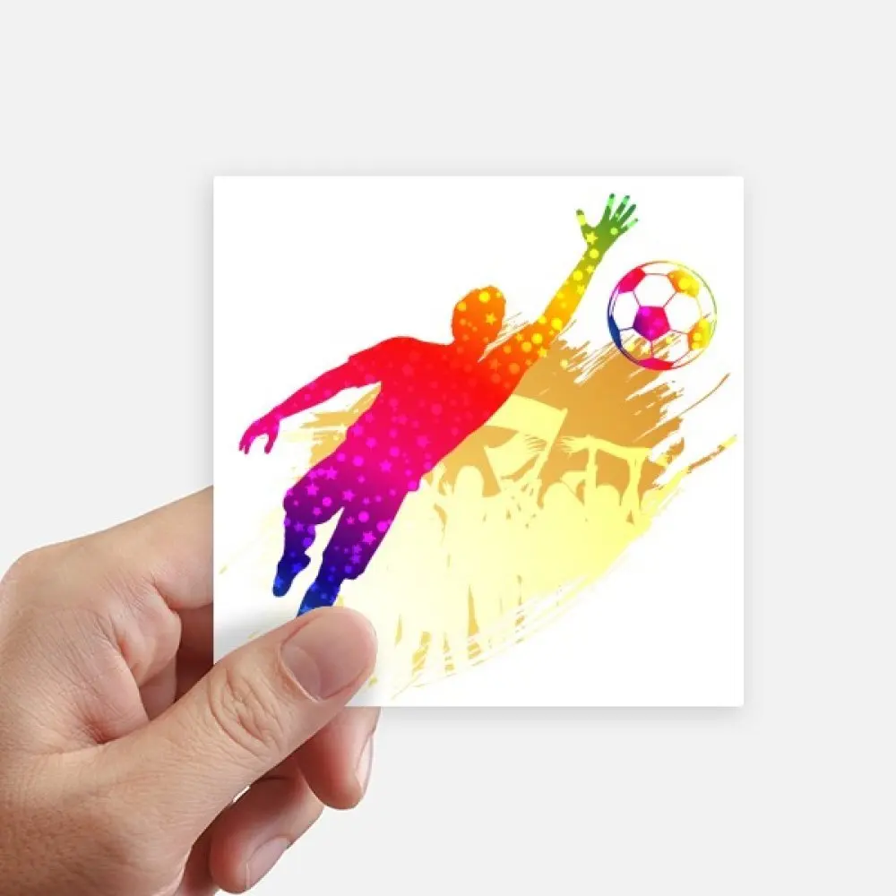

DIYthinker Football Goalkeeper Blocks Soccer Square Stickers 10cm Wall Suitcase Laptop Motobike Decal 8pcs