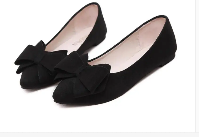 Spring Autumn Women Shoes Pointed Toe Ballet Flats Crystal Woman Flats Slip on Flat Shoes Black Ladies Shoes