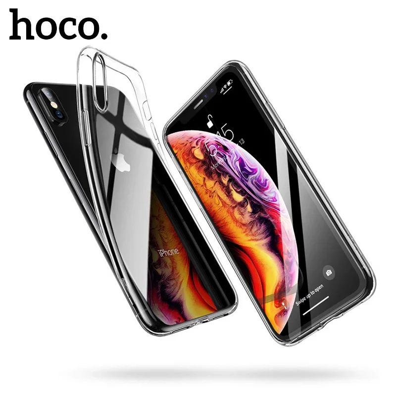 

Hoco Crystal Clear Case for iPhone X XS XR XS MAX Transparent Soft TPU Case Cover for iPhone 6 6s 7 8 Plus