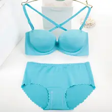 Одна часть бесшовные стальное кольцо бюстгальтер костюм моды сексуальные девушки собираются регулируемый белье ларчик