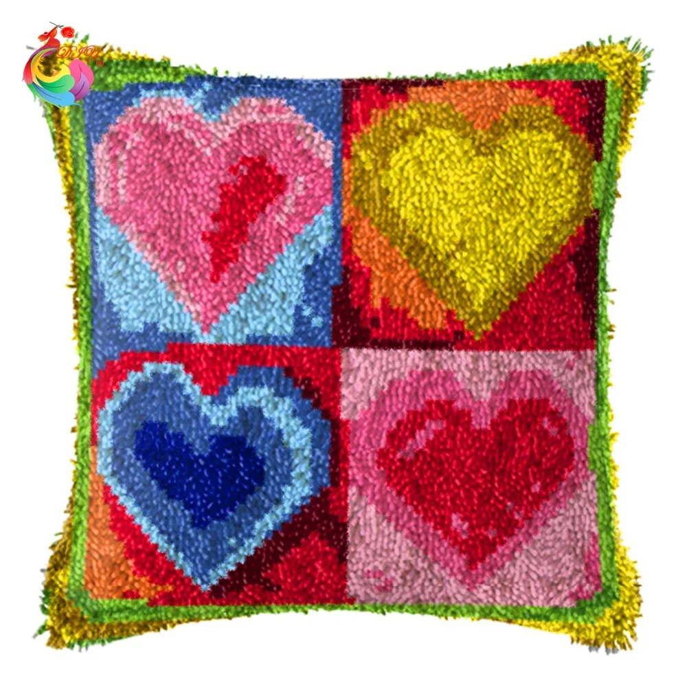 Buy DIY Needlework Crocheting Throw Pillow Heart