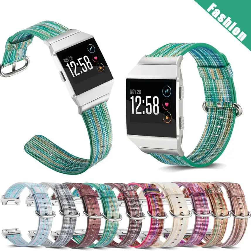 

New Strap Rainbow Replacement Bands With Stainless Metal Clasp For Ionic Smart Fitness Bracelet Watct Z1024 DROPSHIP