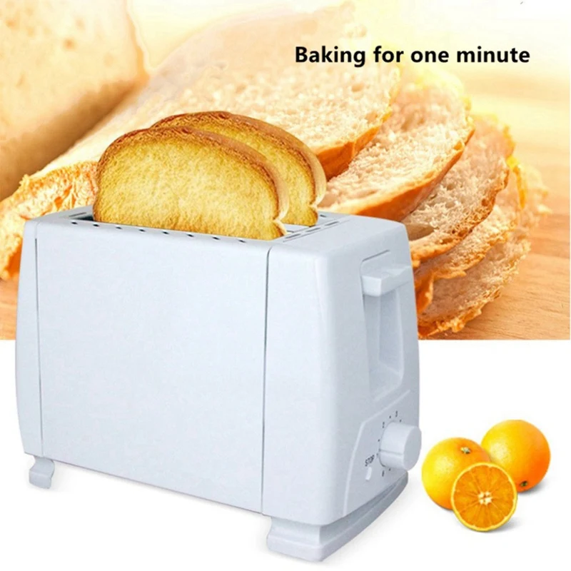 Automatic Bread Toaster Baking Breakfast Machine 750W 5 Gear Stainless Steel 2 Slices Slots Bread Maker Eu Plug