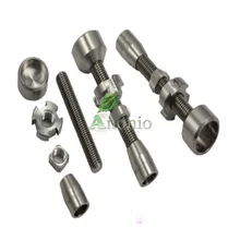 Gr2 регулируемые титановые, для ногтей с двумя Соединительная тяга для 14 мм и 18 мм 14 мм и 18 мм gr2 двойной ребристой Domeless ногтей