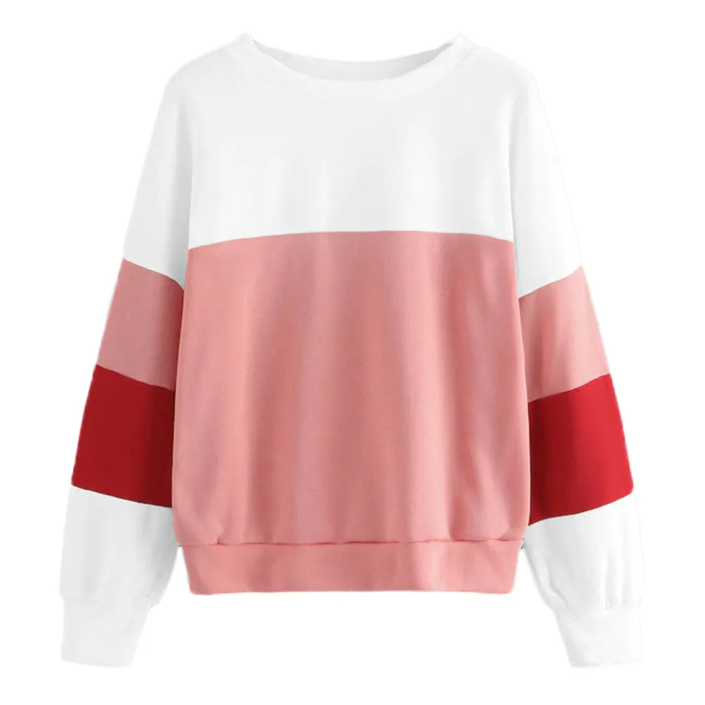 

Womens Casual Pullover tops Autumn Winter Sweatshirts Women's Long Sleeve Plus Velvet O-Neck Sweatshirt