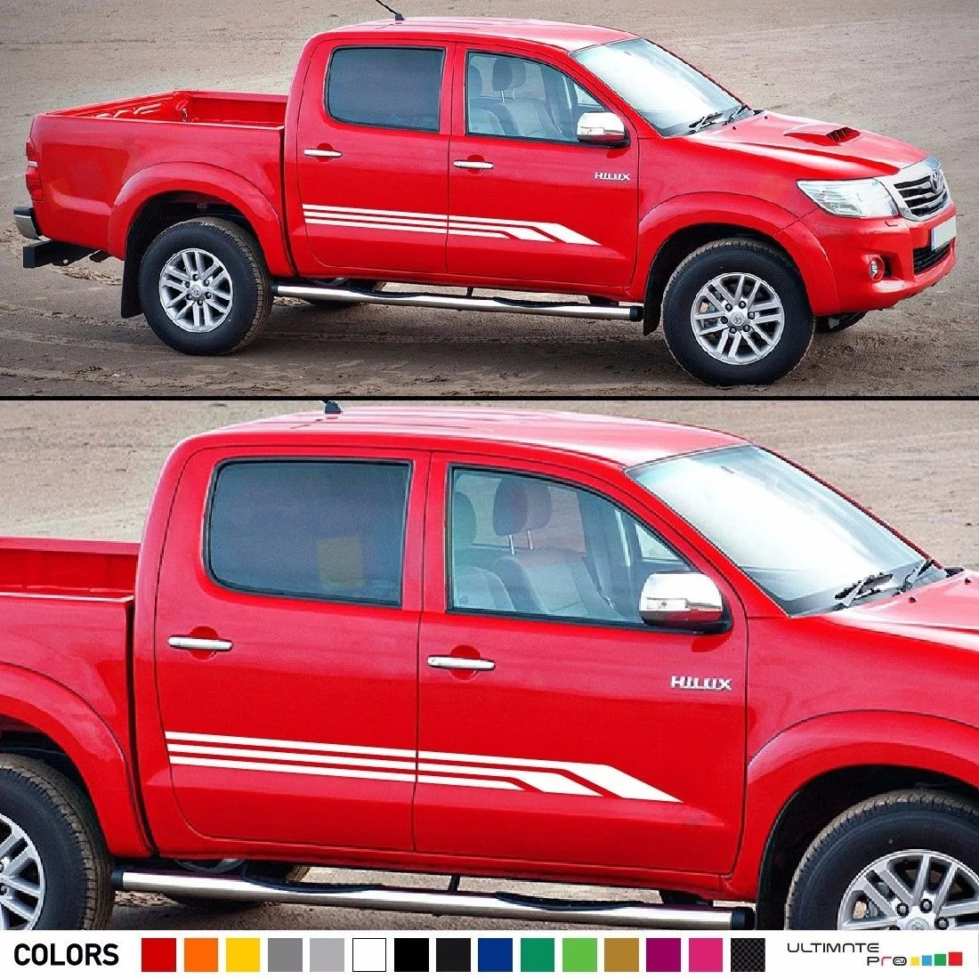 Для 1 набора/2 шт Наклейка для Hilux полоса трубка 2012 2013 2014 2015 2016 Графический