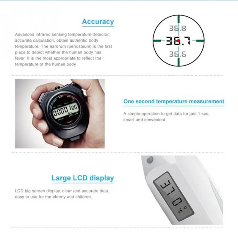 Детский ушной термометр ЖК-дисплей цифровой термометр для лба уха излучение в дальнем инфракрасном диапазоне термометр При заболевании Температура монитор для взрослых, средство для ухода за полостью
