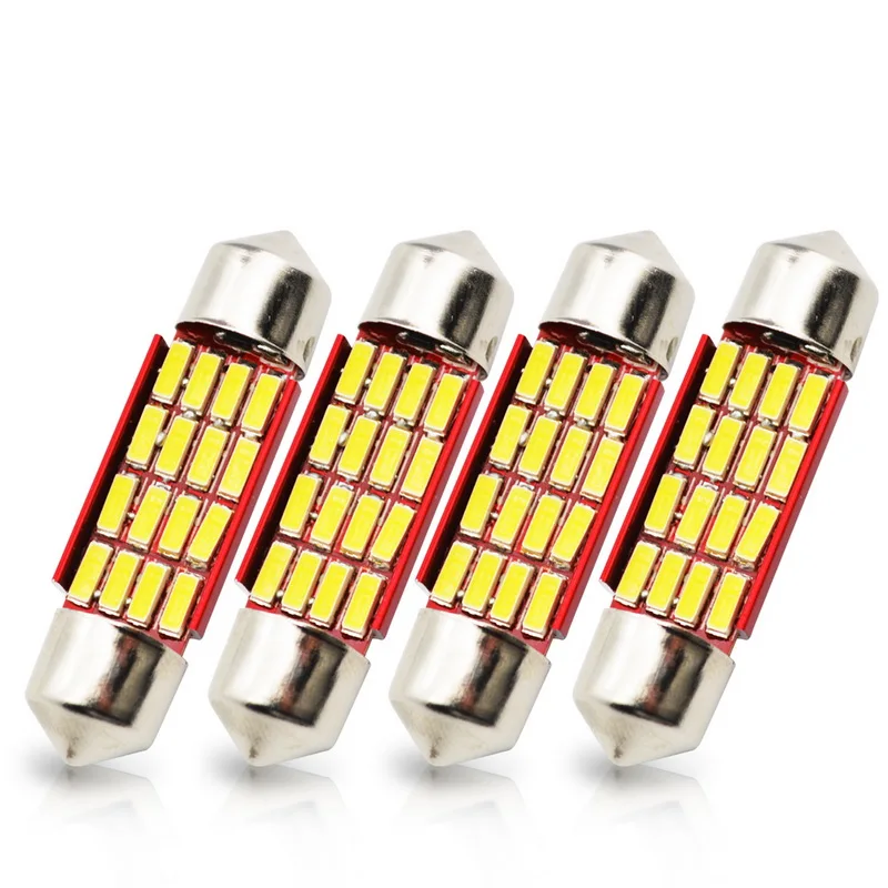 

Safego 4pcs LED Car Festoon 31mm 36mm 39mm 41mm Canbus 4014 SMD High Quality LED Dome Lights Reading Bulbs 12V Super Bright