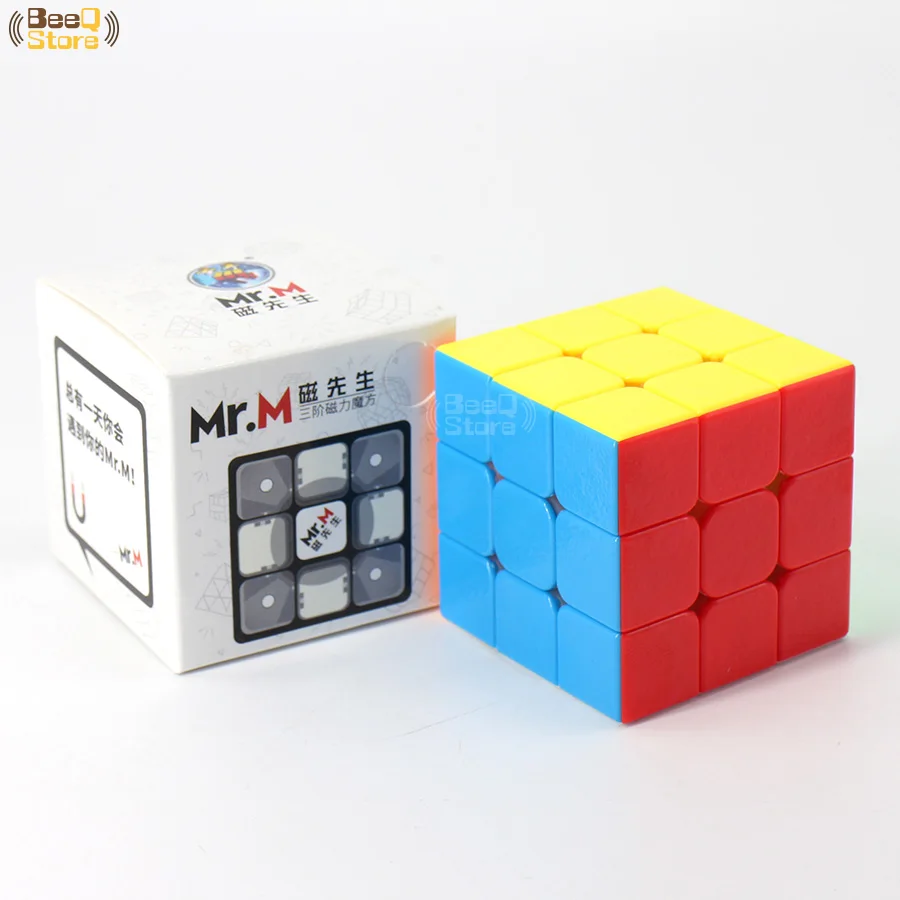 Магнитный магический куб Shengshou Mr. M, 3x3x3, без наклеек, 3x3, скоростной куб, головоломка, развивающая игрушка для профессионального игрока, детские игрушки