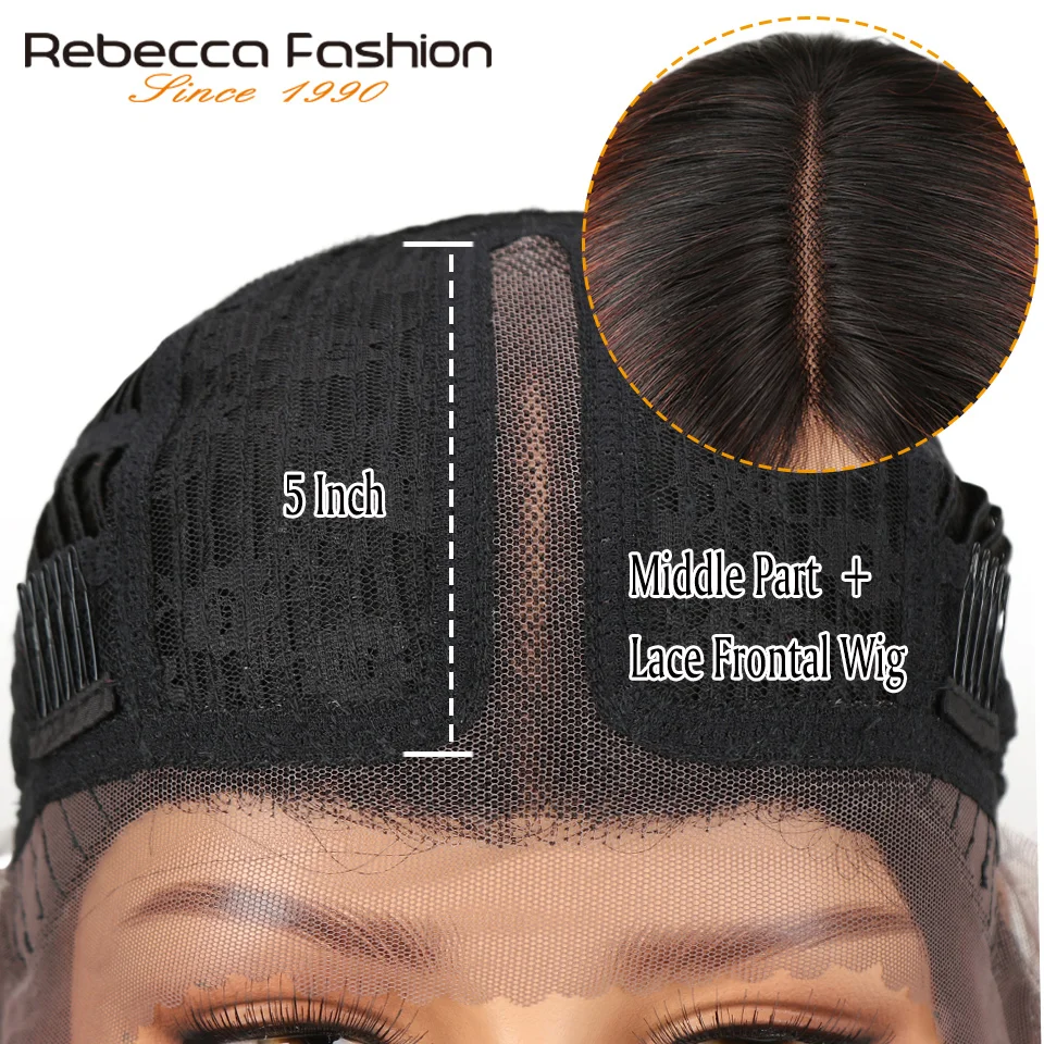 Rebecca короткий Боб кружева спереди человеческие волосы парики для черных женщин шелковистые прямые средней части Кружева перуанские прямые волосы Омбре# розовый 158 г