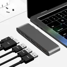 USB-C к HDMI адаптер Thunderbolt 3 Тип usb C Hub Док ключ с PD TF SD Reader слот USB 3,0 для нового MacBook Pro 2017 USB-C