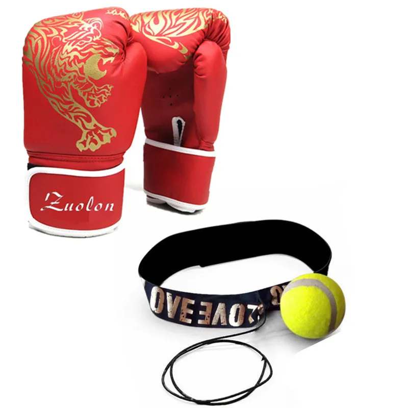 

Boxing gloves with Boxing Speed Ball MMA Muay Thai Kick Fighting Gloves target luvas gants boxe adulte