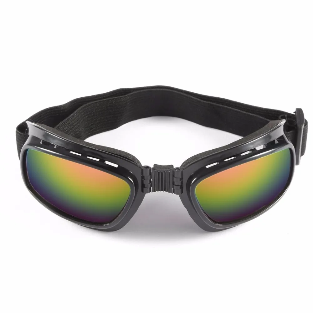 Folding Vintage Motorcycle Glasses Windproof Dustproof Ski Goggles Off