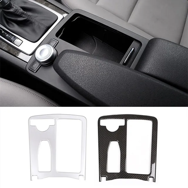 ABS Center Console Water Cup Holder Frame Cover Trim For Mercedes Benz