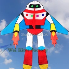 Высокое качество робот кайт планета солдат Летающий с ручкой линии детям любимые космонавта на открытом воздухе игрушки Воздушные Змеи Wei