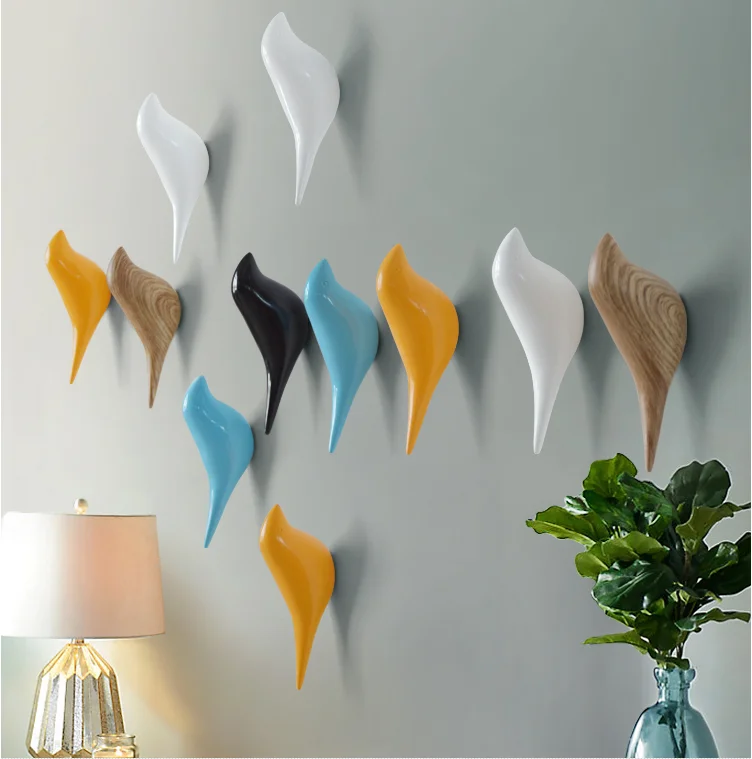 

1 pcs style European creative decorative wall hook animal coat hook hook bedroom wall act the role of the bird 3D coat hook