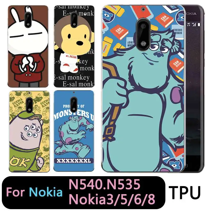 Qmswei силиконовый чехол для телефона nokia3 nokia5 nokia6 nokia8 N540 N535 ясно обезьяна Корова