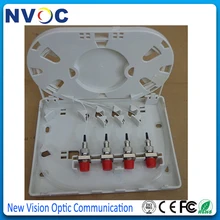 5 шт./лот, 4 порта FTTH клиентская Клеммная коробка панель с 4 шт. SM 0,9 мм 1 м FC/UPC Pigtail+ 4 шт. FC/UPC D-type SM волоконный адаптер