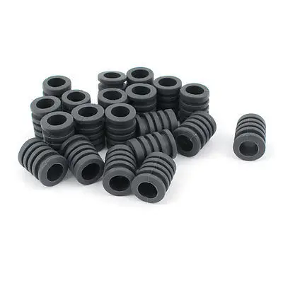 

20pcs 18x10x8mm Gray Rubber Mini Strain Relief Cord Boot Protector Cable Sleeve