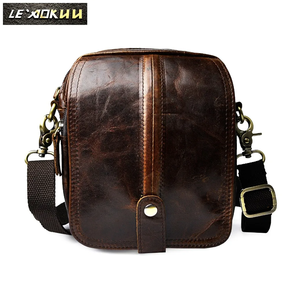 

Real Leather Male Design Casual Shoulder Messenger Satchel Crossbody bag Fashion Multifunction Travel Belt Waist Bag 38043c