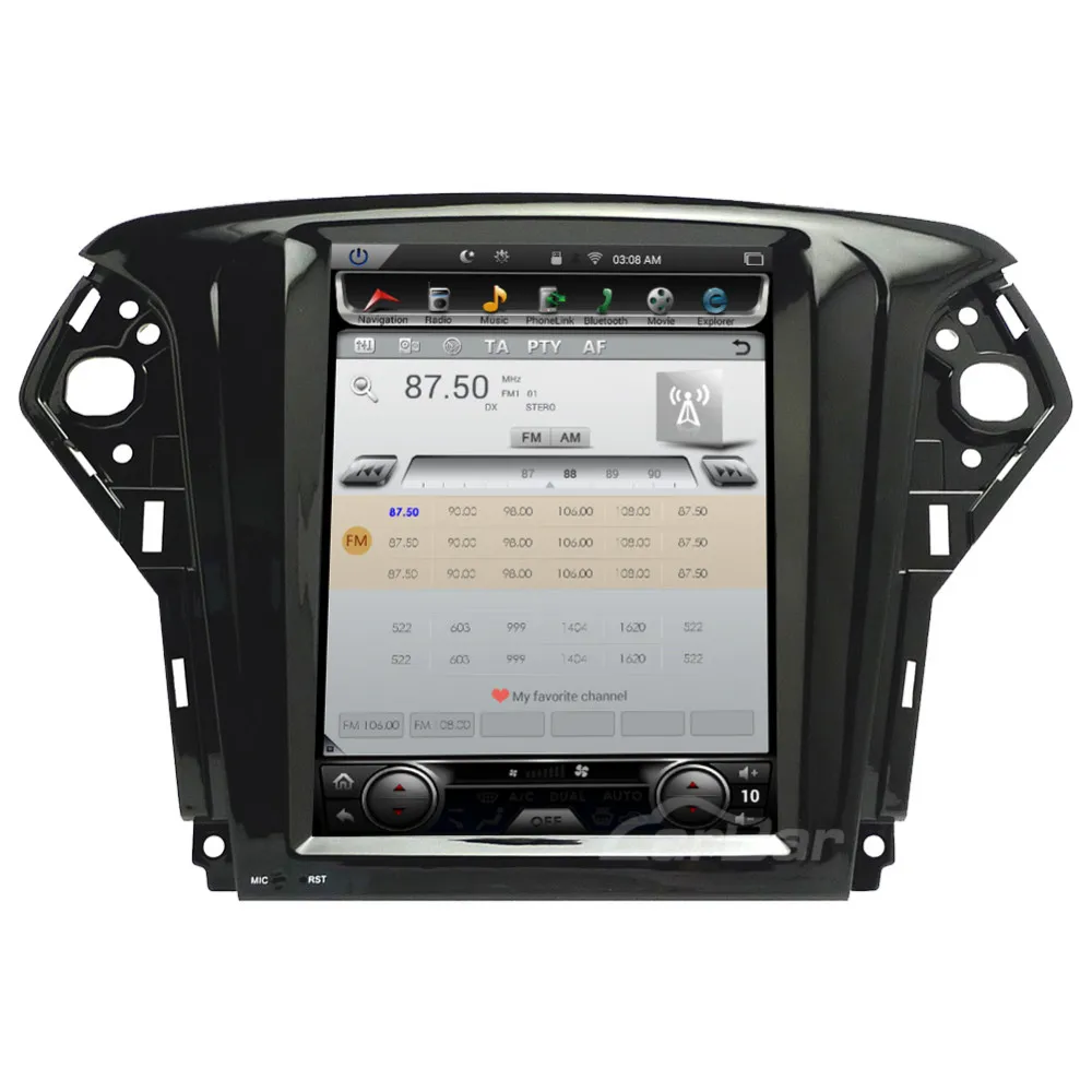 Discount 10.4" Vertical Screen 1024*768 Android Car DVD GPS Navigation Radio Player for Ford Mondeo 2009 2010 2011  RAM 2GB Quad Core 3